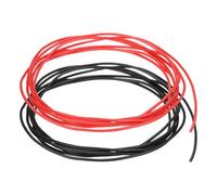QUARKZMAN Bobine de 2 Fils Électriques en Silicone Calibre 30 Awg, Calibre 30, 7,6 M/25 Pi, Fil de Batterie Toronné en Cuivre Étamé Haute Température 600 V 200 °C Rouge Et Noir