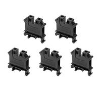 QUARKZMAN Bornes De Jonction 5 Pack UK10N Rail De Montage Porte-Fusible Borne À Vis Support D'Extrémité De Fil Butée Rail Din Vis Pour DIY Circuits Électroniques Appareils Machines, Noir