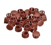 QUARKZMAN Bouchon de Trou en Plastique 14mm, 36Pcs Type Encastré, Cache Trou Bouchon de Verrouillage à Pression Ronde pour Meubles, Embouts d'Insertion de Panneaux, Rouge