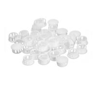 QUARKZMAN Bouchon de Trou en Plastique 18mm, 36Pcs Type Encastré, Cache Trou Bouchon de Verrouillage à Pression Ronde pour Meubles, Embouts d'Insertion de Panneaux, Blanc