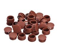QUARKZMAN Bouchon de Trou en Plastique 18mm, 36Pcs Type Encastré, Cache Trou Bouchon de Verrouillage à Pression Ronde pour Meubles, Embouts d'Insertion de Panneaux, Rouge