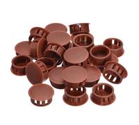 QUARKZMAN Bouchon de Trou en Plastique 20mm, 26Pcs Type Encastré, Cache Trou Bouchon de Verrouillage à Pression Ronde pour Meubles, Embouts d'Insertion de Panneaux, Rouge