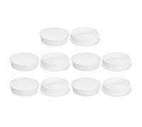 QUARKZMAN Bouchon de Trou en Plastique 38mm/1.5", 10Pcs Type Encastré, Cache Trou Bouchon de Verrouillage à Pression Ronde pour Meubles, Embouts d'Insertion de Panneaux, Blanc
