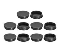 QUARKZMAN Bouchon de Trou en Plastique 38mm/1.5", 10Pcs Type Encastré, Cache Trou Bouchon de Verrouillage à Pression Ronde pour Meubles, Embouts d'Insertion de Panneaux, Noir