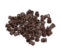 QUARKZMAN Bouchon de Trou en Plastique 5mm, 66Pcs Type Encastré, Cache Trou Bouchon de Verrouillage à Pression Ronde pour Meubles, Embouts d'Insertion de Panneaux, Marron
