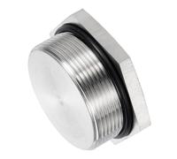 QUARKZMAN Bouchon de tuyau M40-1.5mm Mâle Acier inoxydable 304 | Tête hexagonale extérieure, filet plein, avec joint, pour terminaison d'extrémité dans systèmes hydrauliques/pneumatiques