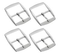 QUARKZMAN Boucle à Rouleau en Métal 1,26Pouce Boucle Ceinture Argent 4pcs | Boucles Carrées à Barre Centrale à Une Seule Pointe pour Accessoires D'Artisanat en Cuir