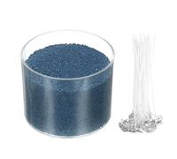 QUARKZMAN Bougies En Sable Perlé Avec 50 Mèches 21Oz / 600g Perles De Bougie Kit De Fabrication De Cire En Poudre Rechargeable Pour Thanksgiving Noël Mariage Fête DIY Artisanat.