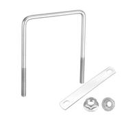 QUARKZMAN Boulons En U Carrés Intérieurs De 4 Pouces M8, Longueur De 5-1/2 Pouces Boulons En U En Acier Inoxydable 304 Avec Écrous Hexagonaux À Collerette, Automobile, (100mm L x 140mm H)