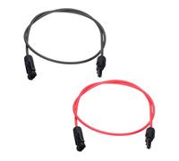 QUARKZMAN Câble D'Extension Pour Panneau Solaire 14AWG 1000V Noir&Rouge | 1 Paire, Mâle Vers Femelle Câble D'Extension Solaire Étanche, Pour RVs Panneaux, 3.3ft, Câble Pour Panneau Solaire