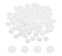QUARKZMAN Cache-Vis, 108 Pièces 12mm - Cache-Vis Autotaraudeurs en Plastique, Couvercles de Vis Décoratifs, Bouchons de Trou pour Vis Plates Phillips de Diamètre 7-8mm (Blanc)