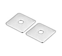 QUARKZMAN Carré Rondelle, 2pcs M8x40x40x3mm 304 Inox Acier Carré Plaque Rondelles Plat Tampon Espaceur Joint pour Matériel Fixation