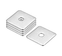 QUARKZMAN Carré Rondelle, 5pcs M8x40x40x3mm 304 Inox Acier Carré Plaque Rondelles Plat Tampon Espaceur Joint pour Matériel Fixation