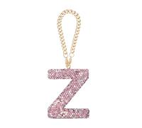 QUARKZMAN Charme de Voiture Bling, Lettre Z Initiale Ornements Suspendus pour Sac Tasse, Rose