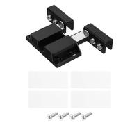 QUARKZMAN Charnière Magnétique Simple pour Porte en Verre, Kit de Remplacement de Clip Pivotant Réglable 5-8mm pour Portes en Verre, Pinces Pivotantes en Verre, Noir