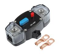 QUARKZMAN Circuit Disjoncteur 300A 12V-48V DC 1pc Protection Surcharge | Matière Plastique Et Métal, Taille 10,2x6,4x3,5cm, 2 Connecteurs De Borne De Batterie Inclus, Trou D'Installation 4,4mm