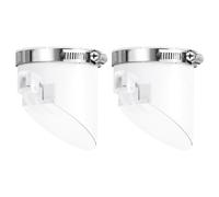 QUARKZMAN Clapet Anti-Retour PVC pour Égout 75mm/3" OD Blanc 2 Pcs | Pour Égout, Noyau Anti-Odeur, Pour Tube Horizontal Dans Les Réservoirs D'Eaux Usées