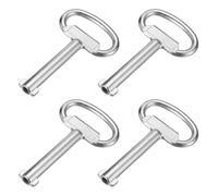 QUARKZMAN ouille, Trou De 0.55" (14mm) Alliage De Zinc Clé Universelle Polyvalente Longueur De 3.43" Pour Electrical Cabinet Water Meter Box Panel Lock (Silver, Pack Of 4)