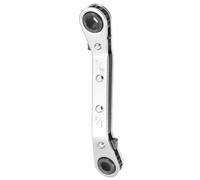 QUARKZMAN Clé à molette de service HVAC liquet réversible argent | 1/4" x 5/16" 25 degrés SAE Double tête 16 dents, pour valve de climatiseur Réparation d'équipement de réfrigération
