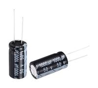 QUARKZMAN Condensateur 1000uF 50V 13x25mm Condensateurs Électrolytiques, Condensateurs en Aluminium à Sorties Radiales pour Téléviseurs, Moniteurs LCD et Lecteurs VCD, 10Pcs