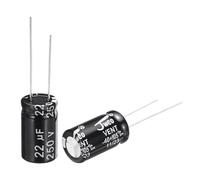 QUARKZMAN Condensateur 22uF 250V 10x17mm Condensateur Électrolytique, Condensateurs en Aluminium à Fils Radiaux pour Téléviseur, Moniteur LCD, Lecteur VCD, 20Pcs