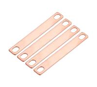 QUARKZMAN Connecteur De Barre Omnibus 4 Pcs Pas De Rangée 2.8"(70mm) Barre Plate En Cuivre Rouge Pour Cellules LiFePO4 Connecteur De Barre Omnibus De Batterie Lithium, Cuivre Rouge