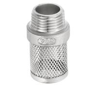 QUARKZMAN Couvercle de Filtre DN15 1/2 Pouce Acier Inoxydable 304 | Crépine d'aspiration, Long. 46mm, Diam. 20mm, Connecté au tuyau PVC, réduit l'entrée de solides