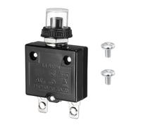 QUARKZMAN Disjoncteur Thermique, 16A 125/250V AC 32V DC Bouton Poussoir Réinitialisation Manuel Protecteur Surcharge Interrupteur Avec Capuchons Bouton Étanche Écrou Pour Voiture Moteur