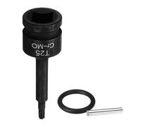 QUARKZMAN Douille Hexagonale À Choc, Douille Torx T25 À Embase 1/2" Pour Chocs 6 Points Acier CR-MO Avec Goupille Joint Torique Pour Perceuses Ateliers Garages Adaptateur
