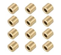 QUARKZMAN Douilles Lisses, Alésage 3mm x Diamètre Extérieur 6mm x Longueur 5mm Auto-Lubrifiantes en Laiton Coulé pour Mouvements Glissants Pièces de Machines (Ton Or, Lot de 12)