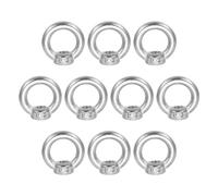 QUARKZMAN Ecrou Oeil De Levage M5, 304 Acier Inoxydable Forme Anneau Filetage Femelle Fixation Pour Port Marine Ingenierie Argent, Lot De 10