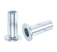QUARKZMAN Écrous aveugles à rivets Multi-Grip M10, 5pcs Tige pré-bombée Écrou d'insertion fileté à tête plate en acier au carbone Plus Écrous pour l'industrie de la construction