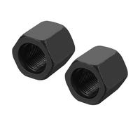 QUARKZMAN Écrous D'Accouplement Hexagonaux M18 X 1.5mm Pas, 2Pcs 28mm/ 1.1" Longuer Grade 10.9 Acier Au Carbone Tige Filetée Complète Écrou D'Accouplement Tige Filetage Fin, Noir