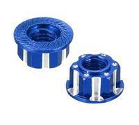 QUARKZMAN Écrous Hexagonaux Aluminium M4 pour Roues RC Écrous Hexagonaux Anti-Poussière Anti-Dérapage Capuchon De Montage pour 1/10 Voiture Modèle RC Camions Tout-Terrain Pièces 2(Bleu)