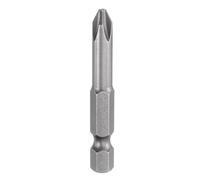 QUARKZMAN Embout de Tournevis Cruciforme Phillips Ph2 Embout de Tournevis | Électrique À Tête Croisée, en Acier S2, Tige Hexagonale de 1/4", #2 (50mm), Long, Magnétique, 0,236" (6mm), #2, Tige