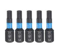 QUARKZMAN Embout de Tournevis Hexagonal 1/4" H5/32 5 Pièces Acier S2 | Magnétique, Longueur 25mm/1", pour Tournevis Électriques et Manuels, Réparation de Précision