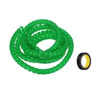 QUARKZMAN Enrouleur de Câble en Spirale 9,8 Pieds Vert avec Ruban Adhésif | Gaine de Gestion des Câbles, Manchon d'Isolation en PP, 20 mm, Pour Organiser Fils d'Ordinateur Tuyaux de Gaz