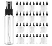 QUARKZMAN, ensemble de 100 flacons pulvérisateurs, capacité de 60 ml, transparents, vides, en plastique, format voyage miniature, idéal pour le remplissage de liquides pour un usage domestique, parfum