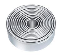 QUARKZMAN Ensemble de 11 emporte-pièces ronds en acier inoxydable pour biscuits, anneaux de pâtisserie, mousses et desserts pour façonner des donuts, du pain, des gâteaux et des sandwichs