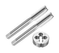 QUARKZMAN Ensemble de 3 Métrique M10 x 1,25 Kit de Tarauds et Filières | Outils de Taraudage et de Filetage, pour la Réparation de Filetages d'Écrous et de Vis, Tarauds et Filières