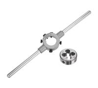 QUARKZMAN Ensemble de Clés à Douille pour Filière Filière Ronde 3/8-24 UNF | Porte-Filière 30 mm, Convient aux Filetages 3/8"-7/16" (UNC/UNF) / Métrique M10-M11 / Filières de 30 mm OD