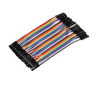 QUARKZMAN Female to Female 40Pin Câble Ruban pour Plaque d'Essai 2.54mm Pas | Pack de 1, Câbles Ruban Électroniques pour Projets Électroniques sur Plaque d'Essai, 10cm de Long