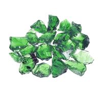 QUARKZMAN Feu Verre pour Feu Fosse 2-3cm Élevé Lustre Vert Profond | Réfléchissant Verre Roches pour Naturel ou Propane Cheminée, Coffre-fort pour Extérieur et Intérieur Feu Fosse