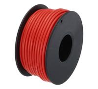 QUARKZMAN Fil de Silicone Bobine de 49,2 Pieds 15 Mètres Rouge | Calibre 18 AWG, Fil Électrique en Cuivre Étamé Torsadé, à Haute Température, Pour Voitures Appareils Électriques