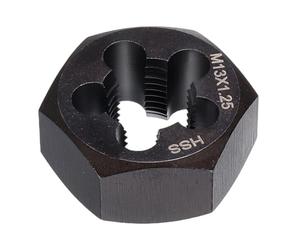 QUARKZMAN Filière Hexagonale Métrique M13 x 1.25 Filetage à Droite Acier Rapide HSS Outil de Réparation et de Taraudage pour Recréer des Filets Fixes