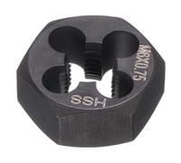 QUARKZMAN Filière Hexagonale Métrique M6 x 0.75 Pas À Droite | En Acier Rapide HSS, Outil De Réparation Filetage Fixe Pour Couper Les Vis