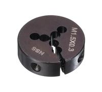 QUARKZMAN Filière Ronde M1.5 x 0.3 Métrique Filetage 20mm Diamètre Extérieur Ajustable Droit En Acier Rapide (HSS) Filière Ronde Pour Filetage Vis Pour Réparation De Filetage