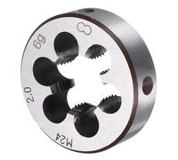 QUARKZMAN Filière Ronde M24 x 2 Filetage Métrique à Droite Filières Fixes | Outil de Coupe de Vis, Acier Outil Alliage, Outil de Réparation Tapping