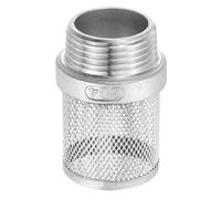 QUARKZMAN Filtre d'aspiration 1 Pouce DN25 33mm 59mm Acier INOX 304 | Crépine avec entrée de tuyau, couvercle de filtre, connecté au tuyau d'eau PVC - réduction des solides