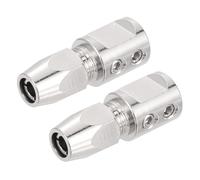 QUARKZMAN Flex Collet Coupler CNC Acier Inoxydable Avec Arbre Moteur 5mm Et Arbre Flexible 4mm Accouplement Flexible Verrou Arbre Moteur Pour DIY RC Boat, Reverse, Pack De 2